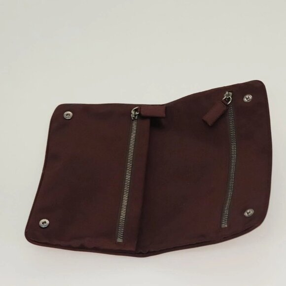 PRADA Pouch Satin Beige Auth 129577 - Picture 7 of 16